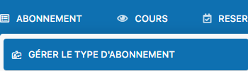 Menu ABONNEMENT