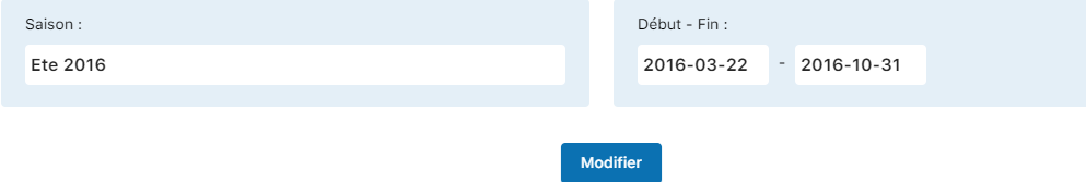 Formulaire modification dates