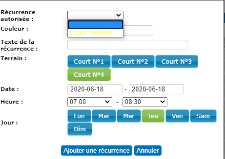 Glisser-déposer sur le calendrier