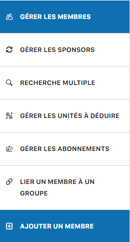 Bouton Ajouter un membre