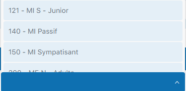 Sélection de l'abonnement