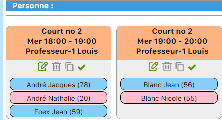 Modification de la composition après transfert