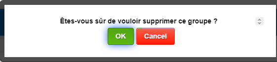 Confirmation de suppression