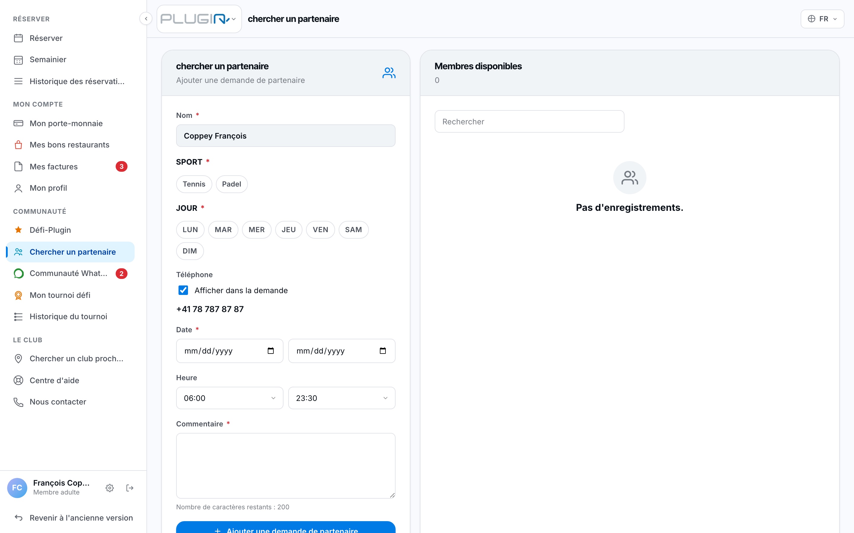 La recherche de partenaire